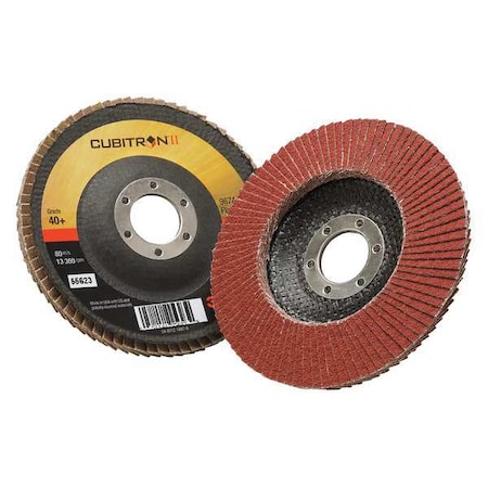 3M Cubitron Flap Disc, T29, 4-1/2in. x 7/8in., 40 7000148187