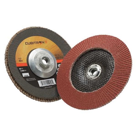 3M Cubitron Flap Disc, T29, 7in. x 5/8-11, 40 7010363298