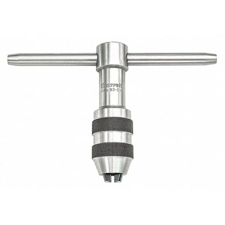Starrett Tap Wrench, T, Sliding, 1/4 in Min. Tap Size, 1/2 in Max. Tap Size, 3 1/2 in Overall Length 93C