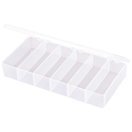 FLAMBEAU Compartment Box with 6 compartments, Plastic, 1 3/8 in H x 4 in W T203