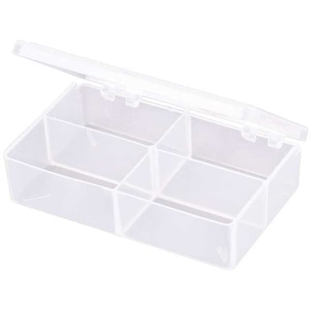 FLAMBEAU Compartment Box with 4 compartments, Plastic, 1 3/16 in H x 2-5/8 in W T221