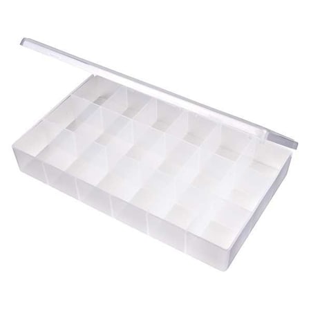 Flambeau Compartment Box with 18 compartments, Plastic, 1 3/4 in H x 6-3/16 in W T618