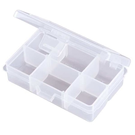 FLAMBEAU Adjustable Compartment Box with 4 to 6 compartments, Plastic, 1 5/16 in H x 2-5/8 in W T1002