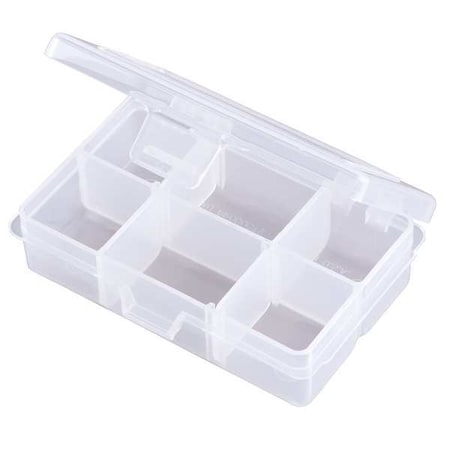 Flambeau Adjustable Compartment Box with 4 to 6 compartments, Plastic, 1 5/16 in H x 2-5/8 in W T1002