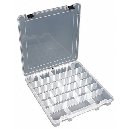 FLAMBEAU Adjustable Compartment Box with 4 to 40 compartments, Plastic, 2 in H x 15 in W T9101