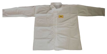 CONDOR Disposable Shirt , 3XL , White , Snap Front 30C584