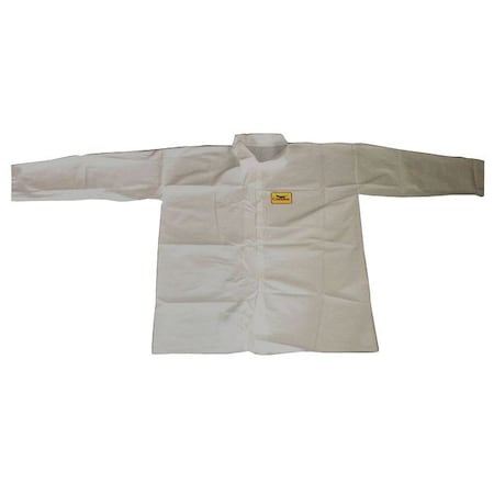 Condor Disposable Shirt, 2XL, Microporous Film Laminate, Snap, Open Cuff, Serged Seam, 12 PK 30C585