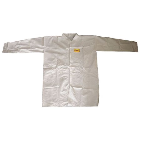 Condor Disposable Lab Coat, Snaps Closure, White, 3XL, 30 PK 30C596