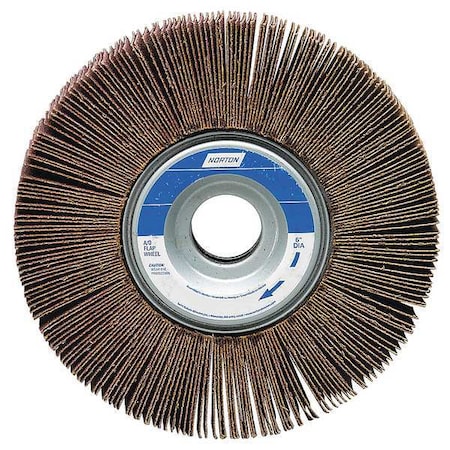 Norton Abrasives Flap Wheel, 5 In D, 1 In W, 5/8 In, 120 G 66623399285
