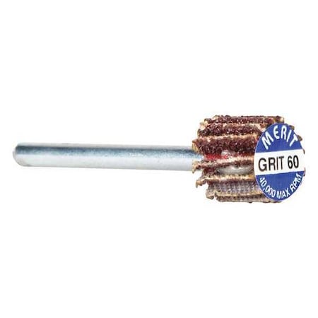 Merit Flap Wheel, 5/8 Dia, 5/8 W, Shk 1/8, 60 08834137480