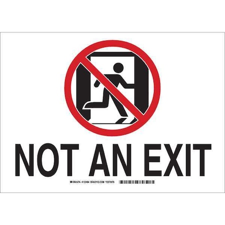 Brady Exit Sign, Polyester, 10