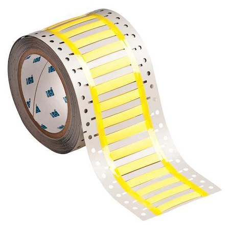Brady Write On Yellow Wire Marker Sleeves, PermaSleeve(R) Polyvinylidene Fluoride, 2HT-187-2-YL-S 2HT-187-2-YL-S