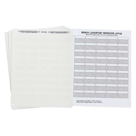 Brady Write On Laminating Wire and Cable Markers, White on Translucent, LAT-52-361-1, PK23 LAT-52-361-1