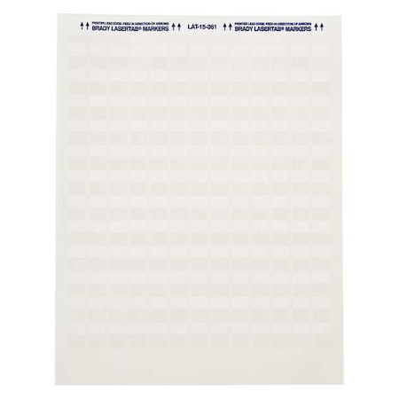 Brady Write On Laminating Wire and Cable Markers, White on Translucent, LAT-15-361-5, PK33 LAT-15-361-5