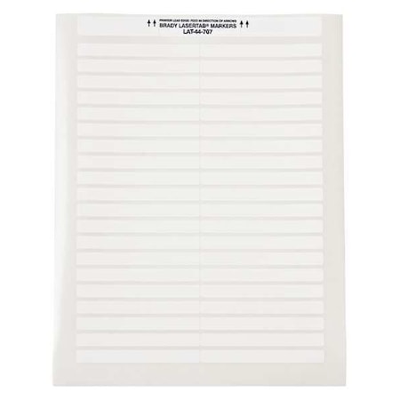 Brady Write On Wire Marker, Polyester White, LAT-44-707-2.5, PK63 LAT-44-707-2.5