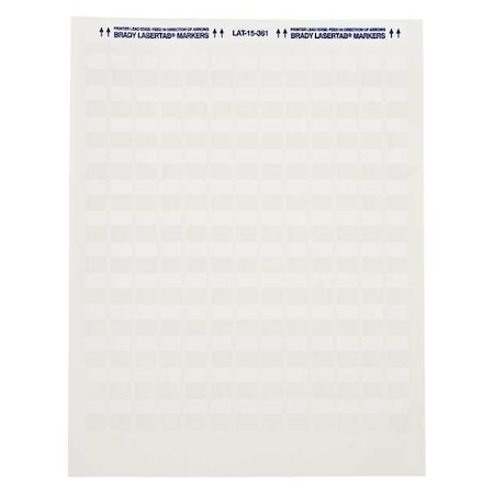 Brady Write On Laminating Wire and Cable Markers, White on Translucent, LAT-51-361-1, PK1000 LAT-51-361-1