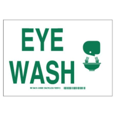 Brady Eye Wash, 14" W x 10" H, Rectangle, Plastic, 122482 122482