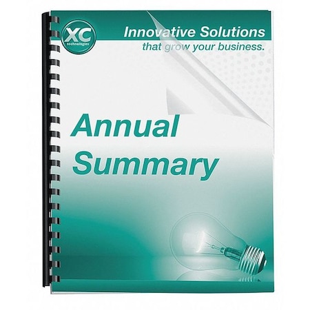 Fellowes Binding Cover, 8-1/2x11", 7.5mil, PVC, PK100 52089