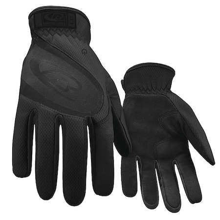 Ringers Gloves Turbo Plus Mechanics Gloves, Synthetic Leather Palm, Polyester Mesh Back, L, Black 113-10