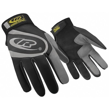 Ringers Gloves Mechanics Gloves, Synthetic Leather Palm, 2XS, Black 133-06