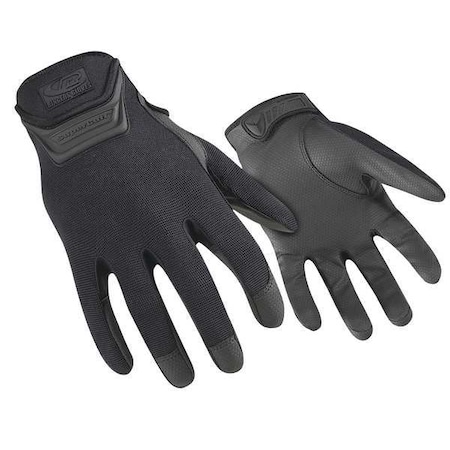 Ringers Gloves Law Enforcement Glove, Cotton/Polyester/PU Palm, 8" Length, SuperCuff(R) Cuff, Full Finger, Gray 507-10