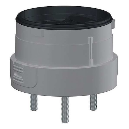 Schneider Electric Mounting Plate, 110 to 240V AC, 24V AC/DC, Silver, 2 3/8 in Dia., 3 1/2 in Height, XVU Series XVUZ01Q