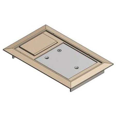 Steel City Box Cover, Floor Box Type, 1 Gang, Polycarbonate 664-CST-SW-BGE