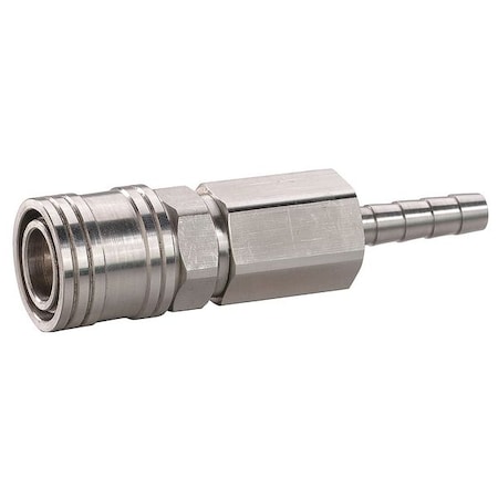 Speedaire Coupler Body, Hose Barb, 1/4,304 SS 30E575