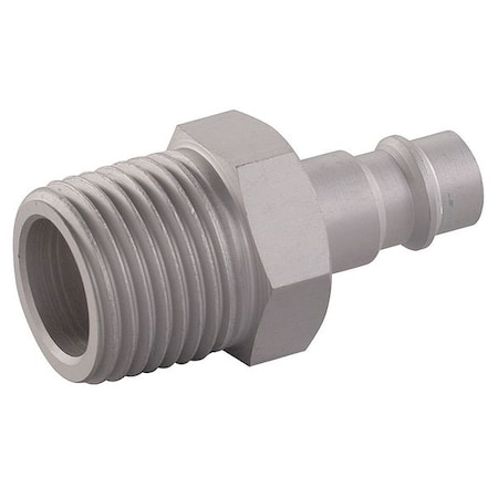 Speedaire Coupler Plug, (M)NPT, 1/4, Aluminum 30E614