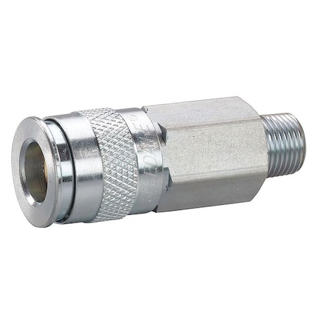 Speedaire Coupler Body, (M)NPT, 1/2, Brass/Steel 30E534