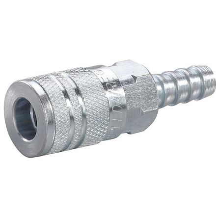 Speedaire Quick Connect Hose Coupling, 1/4 in Body Size, 3/8 in Hose Fitting Size, Sleeve, Socket, 30E698 30E698