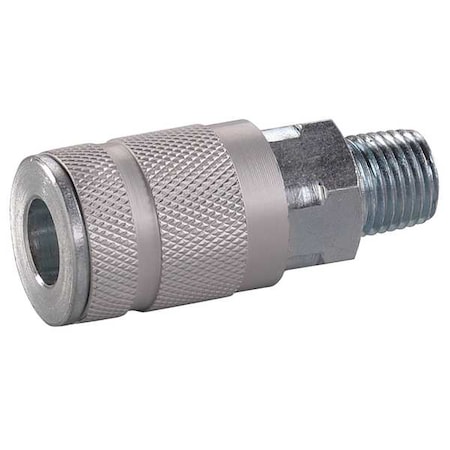 Speedaire Coupler Body, (M)NPT, 1/4, Zinc Pltd Steel 30E655