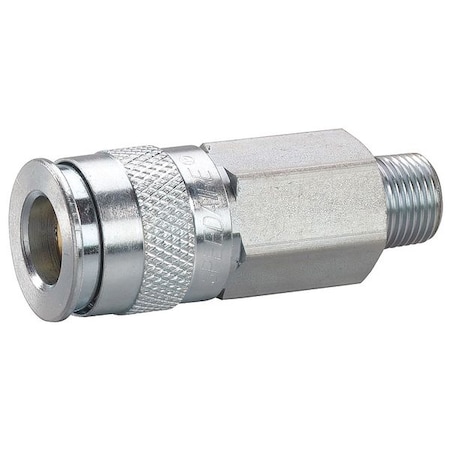 Speedaire Coupler Body, (M)NPT, 1/4, Brass/Steel 30E719