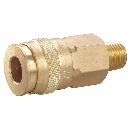 Speedaire Coupler Body, (M)NPT, 1/4, Brass 30E731