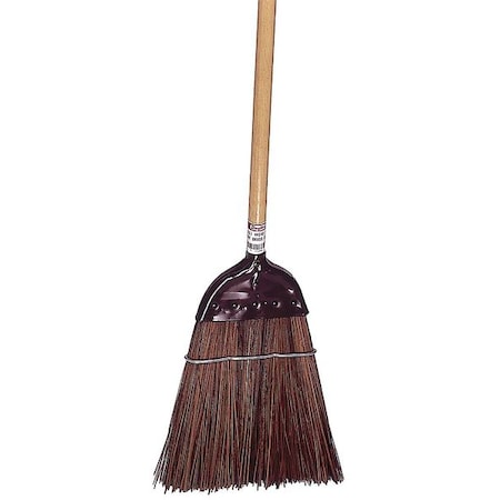 Tough Guy 12 in Sweep Face Corn Broom Head, Stiff, Natural, Brown 90547