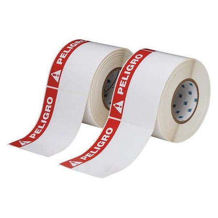 Brady Red on White Label Stock, Wire Marker, THTEL-25-483-1-PE THTEL-25-483-1-PE