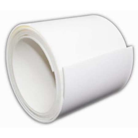 Zoro Select White PTFE Sheet Stock 60" L x 6" W x 0.125" Thick G15-125F-6X5