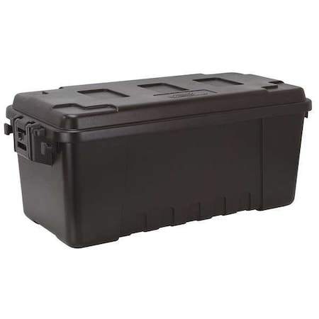 PLANO Storage Trunk, Black, Plastic, 14 1/4 in L, 30 in W, 12 3/4 in H, 3.2 cu ft Volume Capacity PLA17BL