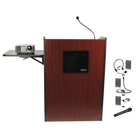 Amplivox Sound Systems Lectern w/Sound, Mahog, 50x44-1/2x37-3/4 SW3235-MH/S1605