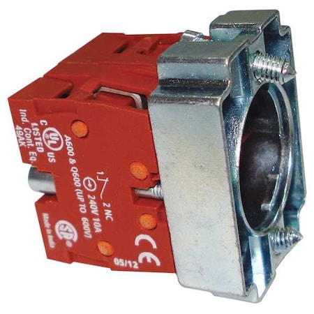 Dayton Contact Block, Mounting Base, 22Mm, 2NC 30G083