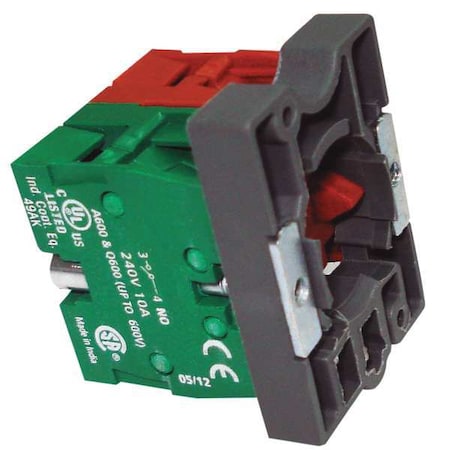 Dayton Contact Block, Mounting Base, 22Mm, 1NC/1NO 30G089