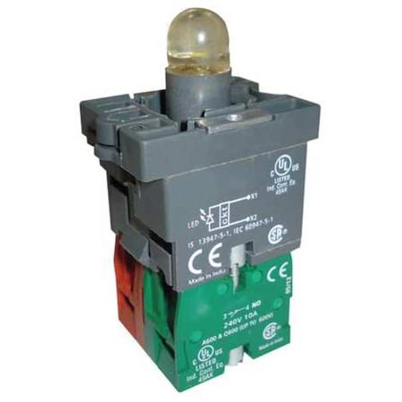 Dayton Lamp Module and Contact Block, 1NO/1NC 30G185