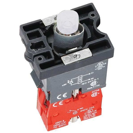Dayton Lamp Module and Contact Block, 22mm, 1NC 30G169