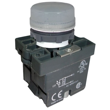 Dayton Pilot Light, 22mm, LED, Red 30G218