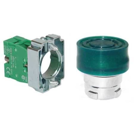 Dayton Push Button Operator, 22 mm, 1NO, Green 30G243