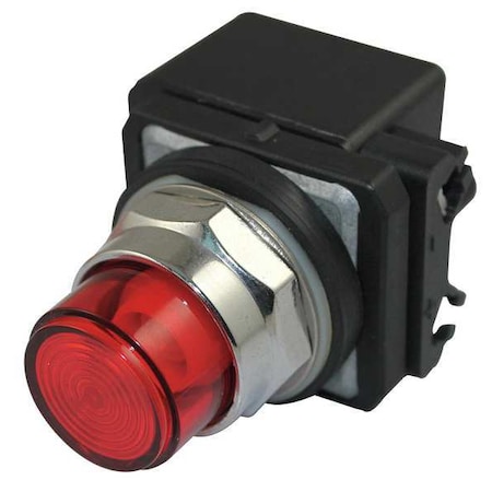 Dayton Pilot Light, LED, 24V, 30mm, Chrome, RD 30G382