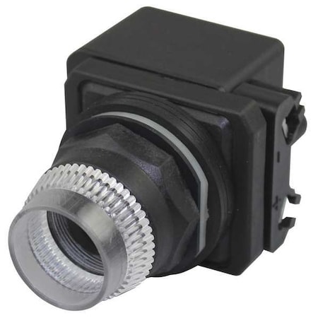Dayton Push Button Operator, Extended, Momentary Action, Not Applicable Release, Illuminated, Clear 30G373