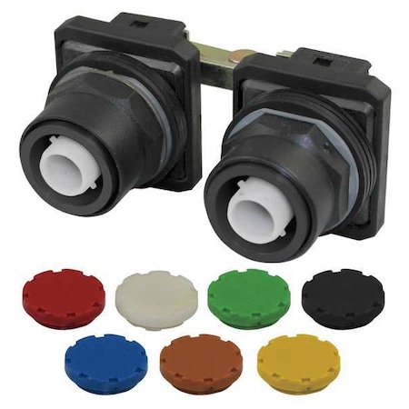 Dayton Pendant Push Button, 30 mm, Multi 30G348