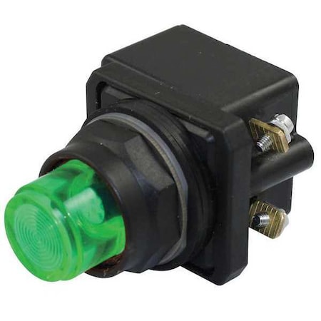 Dayton PilotLight, LED, 120VAC/DC, 30mm, Plastic, GR 30G404