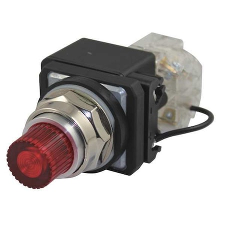 Dayton Pilot Light, LED, 24VAC/DC, 30mm, Chrome, RD 30G407